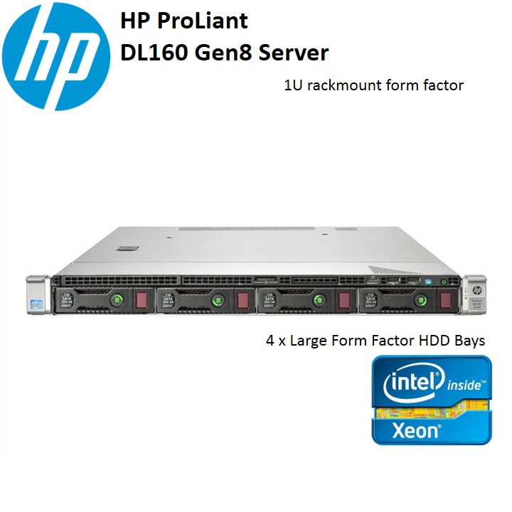 SERVER HPE PROLIANT DL160 G8 INTEL XEON E5-2640, 2.5GHz/6-core/15MB/7.2GT-s QPI/95W